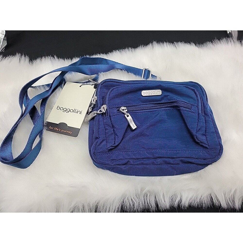Baggallini womens Triple Zip Travel Crossbody Handbags Pacific One Size US NWT
